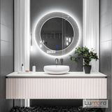 Zenith Led'li Lazer Kumlamalı Lavabo & Banyo Aynası (Dokunmatik Sensörlü) (Beyaz Led'li, 60 x 60)