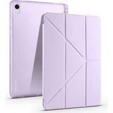 Zenith Works Galaxy Tab S11 Kılıf Zore Tri Folding Kalem Bölmeli Standlı Kılıf - Lila