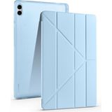 Zenith Works Galaxy Tab S11 Ultra Kılıf Zore Tri Folding Kalem Bölmeli Standlı Kılıf - Mavi