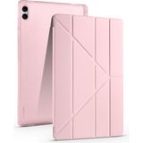 Zenith Works Galaxy Tab S11 Ultra Kılıf Zore Tri Folding Kalem Bölmeli Standlı Kılıf - Rose Gold