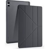 Zenith Works Galaxy Tab S11 Ultra Kılıf Zore Tri Folding Kalem Bölmeli Standlı Kılıf - Siyah