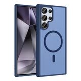 Zenithworks Galaxy S22 Ultra Kılıf M-Safe Şarj Özellikli Znth Babet Kapak - Mavi
