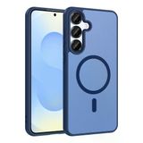 Zenithworks Galaxy S25 Plus Kılıf M-Safe Şarj Özellikli Znth Babet Kapak - Mavi
