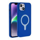 Zenithworks İphone 14 Kılıf M-Safe Şarj Özellikli Znth Aris Silikon Kapak - Saks Mavi