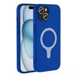 Zenithworks İphone 15 Kılıf M-Safe Şarj Özellikli Znth Aris Silikon Kapak - Saks Mavi