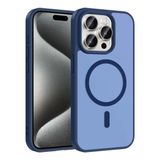 Zenithworks İphone 15 Pro Max Kılıf M-Safe Şarj Özellikli Znth Babet Kapak - Mavi