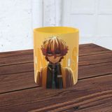 Zenitsu Demon Slayer Anime Tasarım Kupa - Hediyelik Kupa - Baskılı Kupa - Beyaz - 300 ml