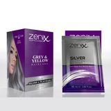 Zenix Professional Gri ve Beyaz Saçlar için Silver Şampuan, 35 ml, Nötralize Edici ve Parlatıcı, Saşe