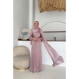 ZENKA GİYİM Nisa Zarif Pelerinli Tesettür Abiye
