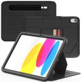 ZENLU Kalem Tutuculu iPad 10. Nesil Kılıf, Kullanışlı Stand, Manyetik Kapak, Kart Yuvaları - Darbeye Dayanıklı Akıllı Folyo, 2022 10,9 inç iPad 10 Nesil A2696, A2757, A2777 (Siyah)