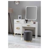 Zenna Puf Altın Antrasit Gri (gold Anthracite Gray)