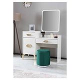 Zenna Puf Krom Yeşil (chrome Green) Gri