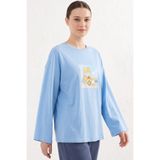 zenne Baskılı Tunik 13227 - BEBE MAVİSİ