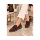 Zenora Shoes Kadın Süet Loafer Makosen Ortopedik Tabanlı Ayakkabı
