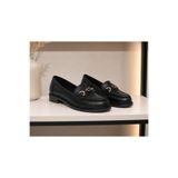 ZenoraShoes Zenora Shoes Kadın Loafer Makosen Casual Tokalı Günlük Cilt Siyah Ayakkabı