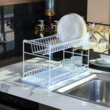 Zensan İki Katlı Modüler Bulaşıklık 50 cm Beyaz Metal Malzemeden Üretilmiş Pratik Tasarım