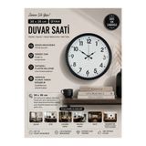 ZENTİME 36 Cm Siyah Duvar Saati, Modern ve Şık Tasarım, Sessiz Akış, Ev Ofis Salon Mutfak Dekorasy