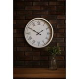 Zentime Beyaz Sade Ve Şık Tasarım 52 Cm Metal Duvar Saati - 55