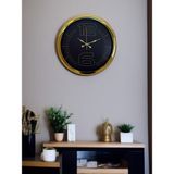 Zentime Gold Modern Ve Şık 40 Cm Metal Duvar Saati - 12