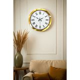 Zentime Gold Şık 36 Cm Metal Duvar Saati - 54