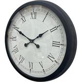 Zentime Siyah Roma Rakamlı Zarif 60 Cm Metal Duvar Saati