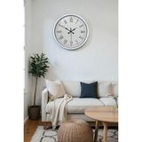 Zentime White Elegant 40 Cm Metal Duvar Saati - 55 - Beyaz
