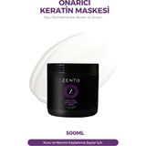 Zento Keratin Saç Maskesi 500 ml Onarıcı Krem Saçları Besleme ve Karmaşıklığı Çözme - 1