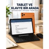 zentya4516 Mey İthalat® Android Tablet Klavye Kılıflı Dokunmatik Ekran Günlük ve Profesyonel
