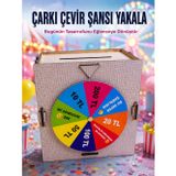 zentya4516 Mey İthalat® Çocuklar İçin Eğlenceli Tasarruf Oyunu Şans Çarklı Ahşap Kumbara P