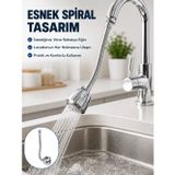 zentya4516 Mey İthalat® Çok Fonksiyonlu Musluk Uzatma Aparatı 360° Hareketli Krom Musluk Başl�