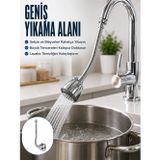 zentya4516 Mey İthalat® Esnek Spiral Musluk Uzatma Fıskiyesi Su Tasarruflu Ayarlanabilir Musluk
