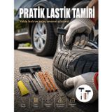 zentya4516 Mey İthalat® Otomobil Motosiklet Bisiklet İçin Güvenli Lastik Tamir Kiti zd4526