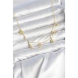 zentya4516 Mey İthalat® Pirinç Gold Renk Minimal Deniz Konsept Kadın Kolye zd4526