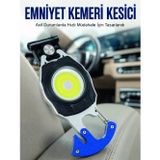 zentya4516 Mey İthalat® Şarjlı Acil Durum Feneri Elektronik Çakmak Tornavida ve Emniyet Kemeri