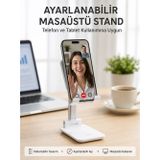 zentya4516 Mey İthalat® Taşınabilir Masaüstü Telefon Tutucu Ayarlanabilir Yükseklik Yeni Nesi