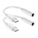 ZENVAN iPhone 16 Pro Max/ 15 Pro/ 15 için USB C - 3,5 mm Kulaklık Jakı Adaptörü, USB C - Aux Ses Dongle Kablo Kablosu iPad Pro/Galaxy S24 S23 Ultra/Pixel 9 ile Uyumlu - Beyaz
