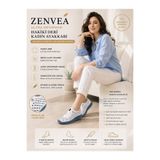 Zenvea Hakiki Deri Ultra Ortopedik Kadın Ayakkabı Nefes Alan Rahat Günlük Esnek Kırılmaz Alt Taban Yürüyüş Ayakkabısı