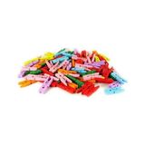 Zenvia 100'LÜ Renkli Ahşap Mandal 2.5cm (12'li PAKET-1200 Adet) - 000-Siyah - standart