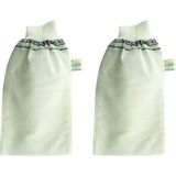 Zenvia 2 Adet Beyaz Banyo Hamam Kesesi Lastikli 25X17 cm - Renkli