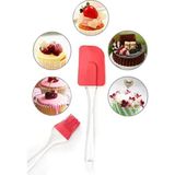 Zenvia 2 Li Set Silikon Pasta - Börek - Poğaça Yağ Fırçası ve Silikon Spatula Seti ZNV-EVVN3263