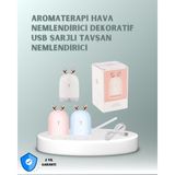 Zenvia 200 ml Tavşan Kulaklı Ultrasonik Hava Nemlendirici ve Gece Lambası (ZNV-5456) - Ahşap