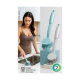 Zenvia 2'li Mutfak Lavabo ve Tencere Fırçası Seti - Çizmez Kıl Yapılı Ergonomik Bulaşık Yıkama F�