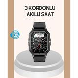 zenvia 3 Kordonlu Akıllı Saat Uzun Pil Süreli znv2025