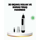 zenvia 3d Bıçaklı Burun Ve Kulak Tıraş Makinesi Pil İle Çalışan Taşınabilir Model znv2025