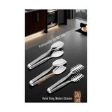 Zenvia 3’lü Inox Çelik Mutfak Maşa Seti - Makarna Pasta Salata Çok Amaçlı Maşa 3 Lü Set 722225 - Renkli