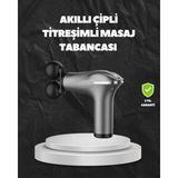 Zenvia 4 Başlıklı Şarjlı Masaj Tabancası Bel Sırt Boyun Bacak Kas Rahatlatıcı ZNV2025 - 000-Siyah