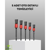 Zenvia 5 Parça Detay Temizlik Fırçası Seti Jant Motor Havalandırma Iç Dış Temizlik - 1 - (ClearEyelets)Black-RadiantOrchid