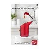 Zenvia 6'lı Sızdırmaz Silikon Çaydanlık Ucu Aparatı - Damlatma Önleyici Akıllı Emzik Başlığı - - Renkli