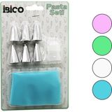 Zenvia 8pcs Pasta Süsleme Seti 1AD-KREMA Torbası - 6AD-METAL + 1AD-PLASTİK Uç (4887) ZNVA-GO3146 - 001-Renkli