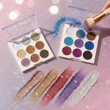 Zenvia 9 Renk Glitter Diamond Far Paleti - 2'li Set - 000-Siyah